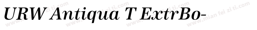 URW Antiqua T ExtrBo字体转换